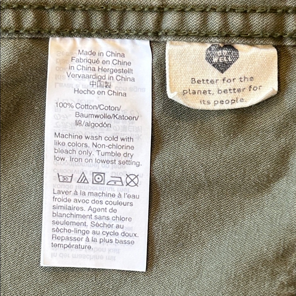 Women’s Madewell Olive Green Utility Jacket Military Style - Picture 6 of 6
